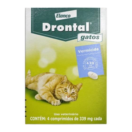 Imagem de Drontal Gatos Vermicida c/ 4 Comprimidos 339mg