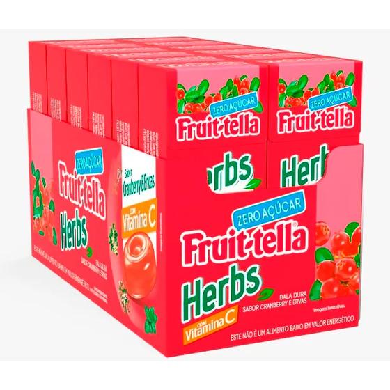 Imagem de Drops Fruittella Herbs Cranberry com 12 unidades