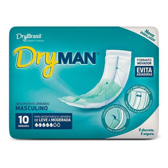 Imagem de Dryman absorvente geriátrico masculino com 10 unidades