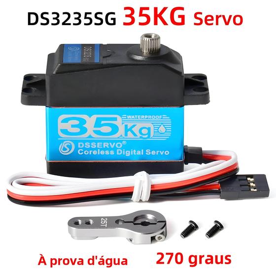 Imagem de Dsservo Servo à prova d'água DS3235 35KG Metal Gear Digital Servo para carros 1/8 1/10 1/12 RC