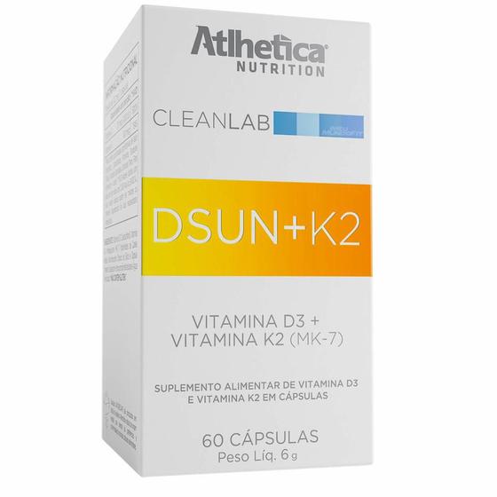 Imagem de Dsun + K2 Cleanlab 60 Cápsulas - Atlhetica Nutrition