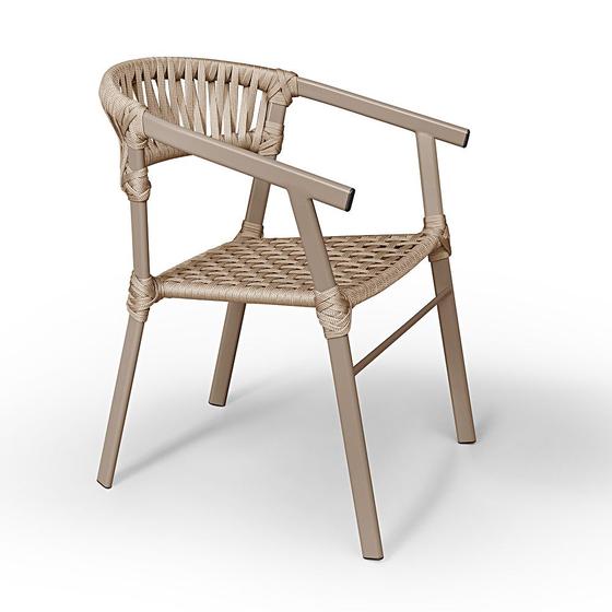 Imagem de Duas Cadeira Jasmim Em Alumínio Com Corda Náutica Área Externa