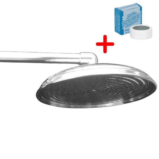 Ducha Cascata Chuveiro Piscina Chuveirão Alumínio 08 Polegadas Cano De 1/2 Menor preço em Ducha Cascata Chuveiro Piscina Chuveirão Alumínio 08 Polegadas Cano De 1/2
