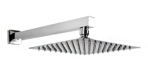 Ducha Chuveiro 30x30 Slim Cromado Inox + Braço Quadrado 38cm Menor preço em Ducha Chuveiro 30x30 Slim Cromado Inox + Braço Quadrado 38cm