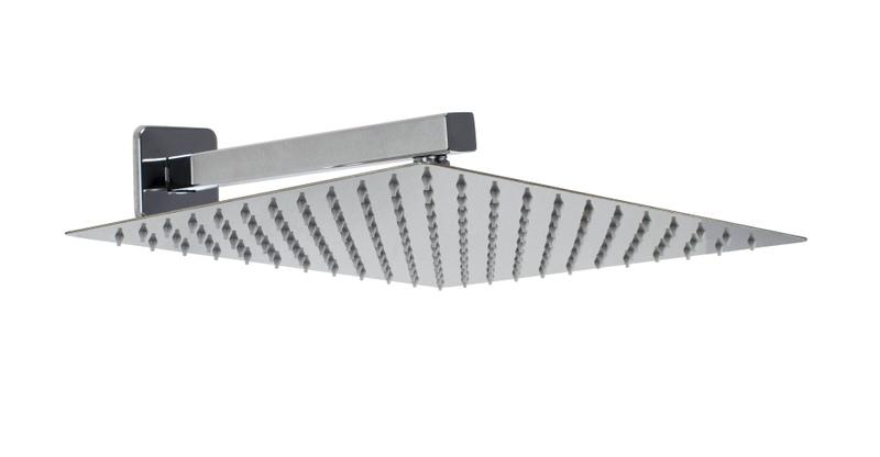 Imagem de Ducha Chuveiro Inox 30x30 cm com Braço Cano de Parede