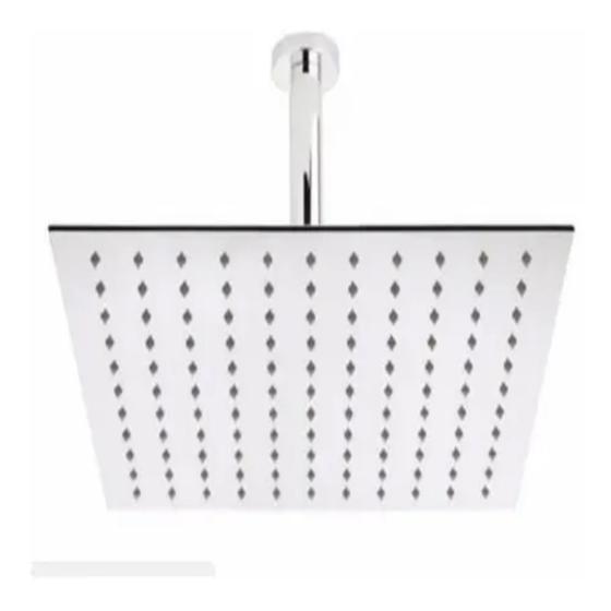 Ducha Cromada Slim Quadrada Em Inox Para Teto Menor preço em Ducha Cromada Slim Quadrada Em Inox Para Teto