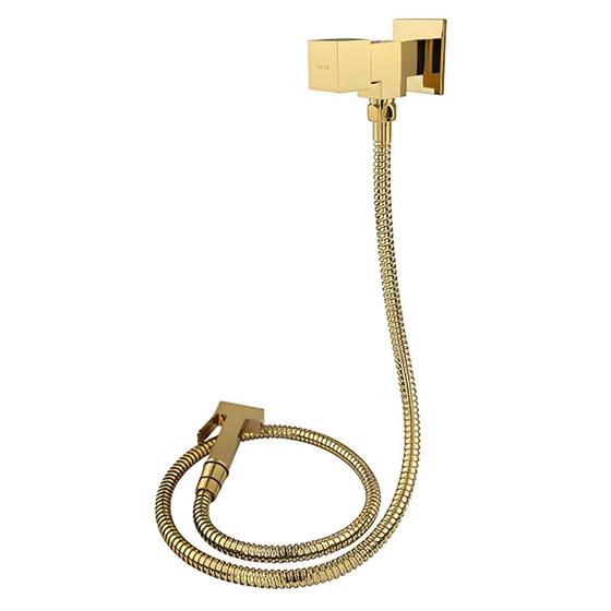 Imagem de Ducha Hig Square 1/4 De Volta Gatilho Metal Dourado Brilhante - Rainha 