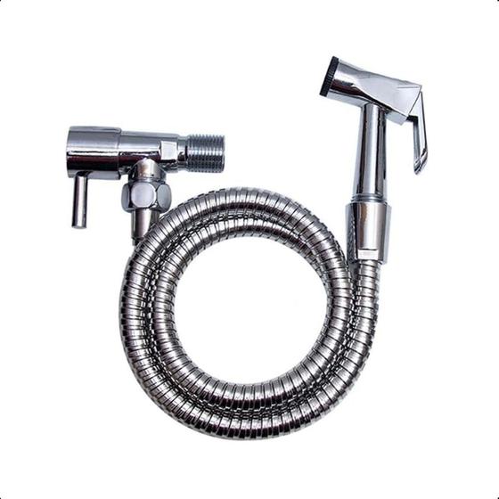 Imagem de Ducha Higiênica Chuveirinho Metal 1/4 Volta Registo Cromado
