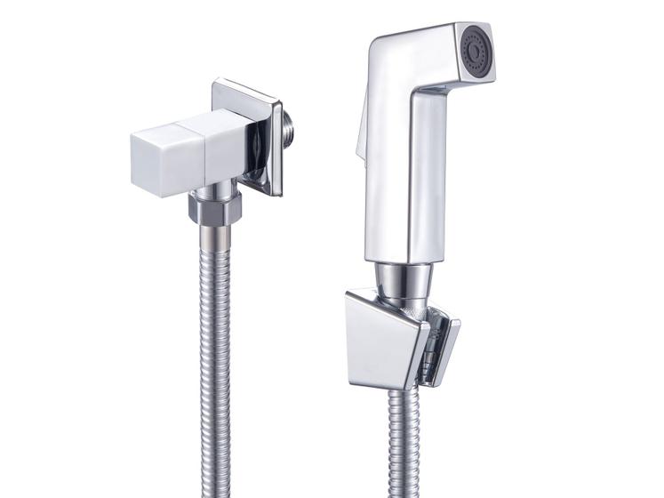 Ducha Higiênica Com Gatilho Quadrado Em Metal Menor preço em Ducha Higiênica Com Gatilho Quadrado Em Metal