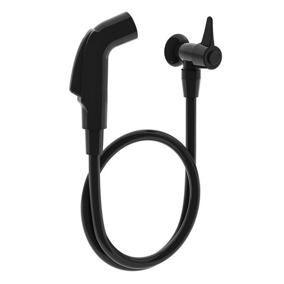 Ducha Higiênica Japi Preto ABS Flexível 1,2m 1/4 Volta DHK Menor preço em Ducha Higiênica Japi Preto ABS Flexível 1,2m 1/4 Volta DHK