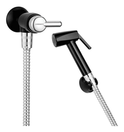 Ducha Higiênica Lorenzetti Abs Preto/Cromado Menor preço em Ducha Higiênica Lorenzetti Abs Preto/Cromado