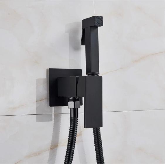 Ducha Higiênica Luxo Monocomando Banheiro Preto Fosco Menor preço em Ducha Higiênica Luxo Monocomando Banheiro Preto Fosco