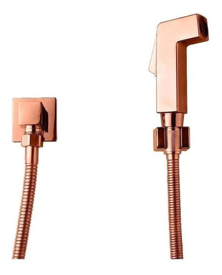 Ducha Higiênica Luxo Quadrada Rose Gold Menor preço em Ducha Higiênica Luxo Quadrada Rose Gold