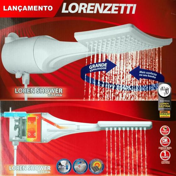 Ducha loren shower ultra 127v multi temperatura lorenzetti Menor preço em Ducha loren shower ultra 127v multi temperatura lorenzetti
