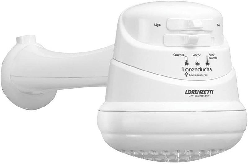 Imagem de Ducha lorenducha 4t c/ cano 127v 550w / 220v 6800w - lorenzetti