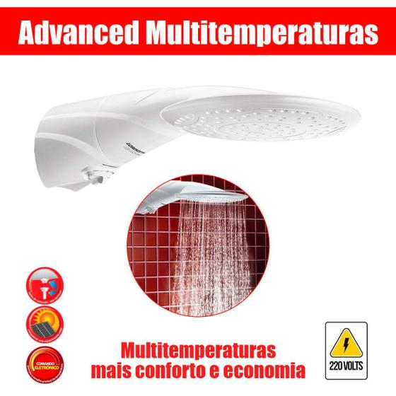 Ducha Lorenzetti Advanced Multitemperaturas Turbo 220v 7500w Menor preço em Ducha Lorenzetti Advanced Multitemperaturas Turbo 220v 7500w