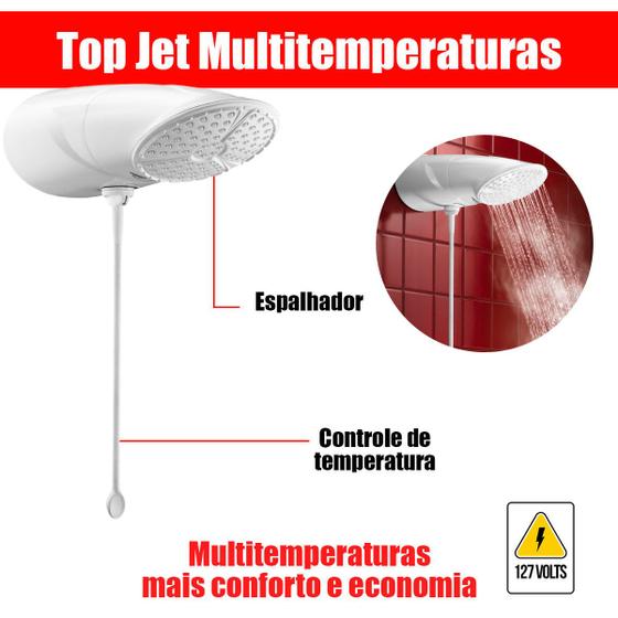 Imagem de Ducha Lorenzetti Top Jet Multitemperaturas 127v 5500w
