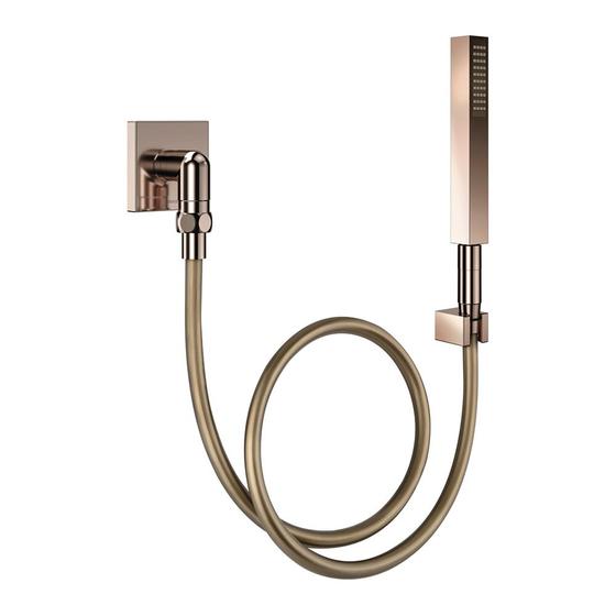 Imagem de Ducha Manual com Joelho 90 Docol Square 1834730 Cobre Polido