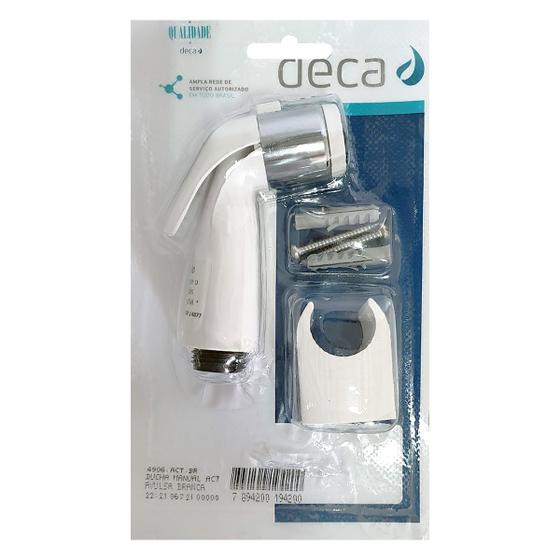 Ducha Manual Higiênica Com Suporte Branco DECA - 4906ACTBR Menor preço em Ducha Manual Higiênica Com Suporte Branco DECA - 4906ACTBR