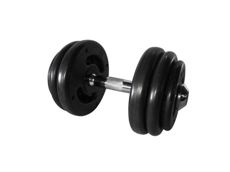 Imagem de Dumbbell Injetado com Pegada Cromada Academia Fitness 14kg