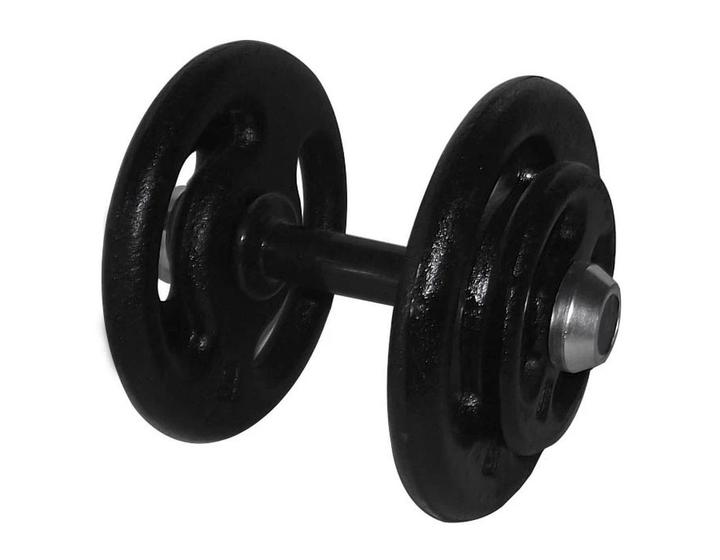 Imagem de Dumbbell Pintado Pegada Emborrachada Academia Fitness 18kg