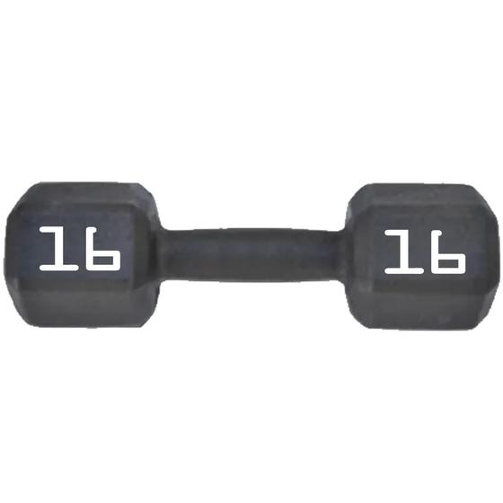 Imagem de Dumbbell Sextavado Revestido Texturizado 16kg Rythmoon