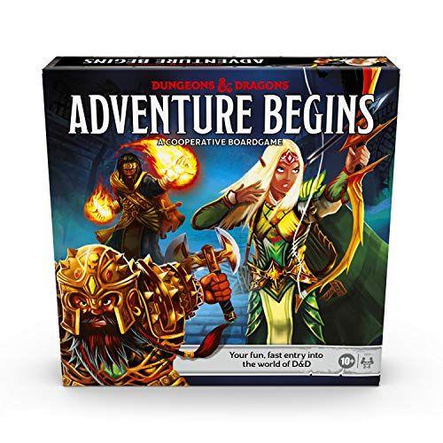 Imagem de Dungeons &amp Dragons Adventure Begins, Cooperative Fantasy Board Game, Entrada Rápida para o Mundo de D&ampD, Jogo em Família para 2-4 Jogadores, 10 e Up