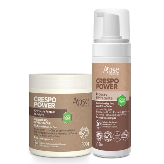 Imagem de Duo Creme de Pentear 500g e Mousse Crespo Power - Apse