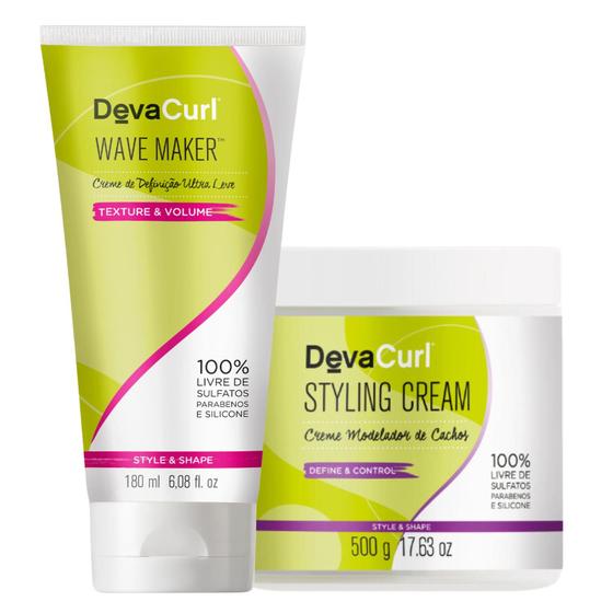 Imagem de Duo Styling Cream Modelador de Cachos e Wave Maker Creme 500g - Deva Curl