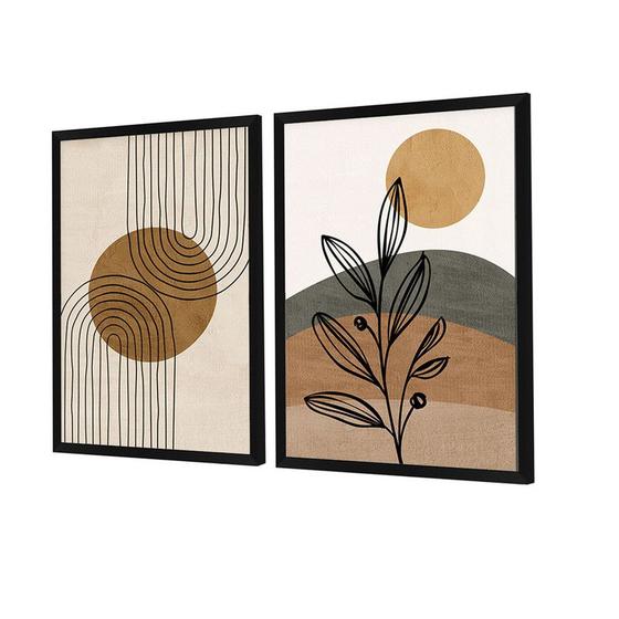 Novart Quadros Torre Di Luce Boho Mare - Quadro Moderno Beige Su Pannello MDF, 110g/m², Pronto Da Appendere, Made In Germany - 2