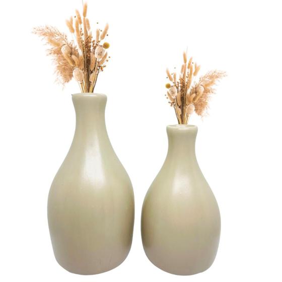 Imagem de Dupla De Vaso Decorativo Em Ceramica Para Arranjos Casa Sala