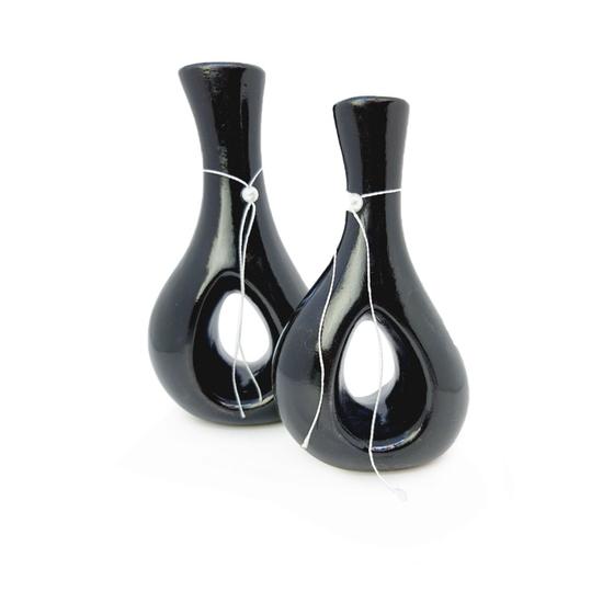 Dupla De Vasos De Cerâmica Decoração - Enfeite Para Sala Quarto Mesa Rack Aparador Menor preço em Dupla De Vasos De Cerâmica Decoração - Enfeite Para Sala Quarto Mesa Rack Aparador