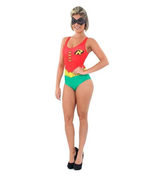 Imagem de Duplicado Fantasia Body Robin Adulto Com Máscara Sulamericana Original