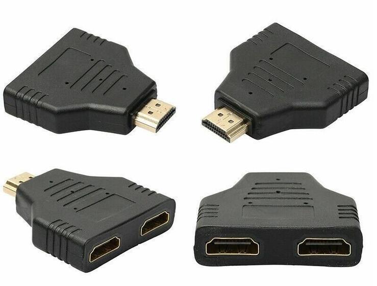 Imagem de Duplicador De Sinal Hdmi Imagem Adaptador Duplo 1 A 2 Saídas