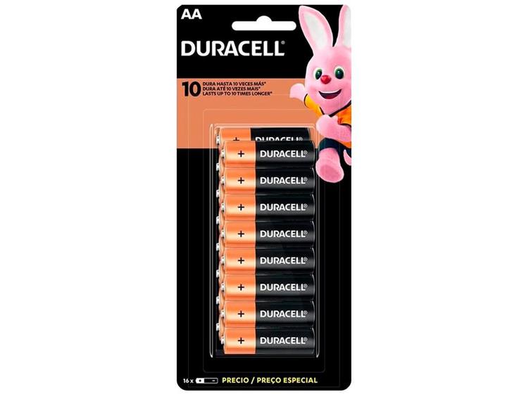 Duracell Pilha Alcalina AA Cartela 16 unidades Menor preço em Duracell Pilha Alcalina AA Cartela 16 unidades