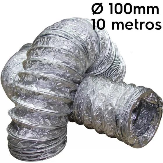 Imagem de Duto Flexível Aluminizado 10M- AP 100mm Com 10 Metros  GTIN/EAN