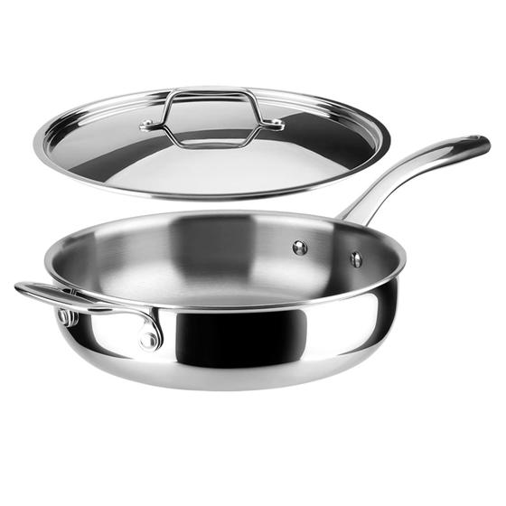 Imagem de Duxtop Panela Sauté Tri-Ply Inox com Tampa, 3 Qt, Compatível com Indução