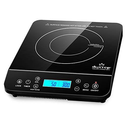 Imagem de Duxtop Portable Induction Cooktop, Placa quente de indução do queimador de bancada com sensor LCD Touch 1800 Watts, preto 9610LS BT-200DZ