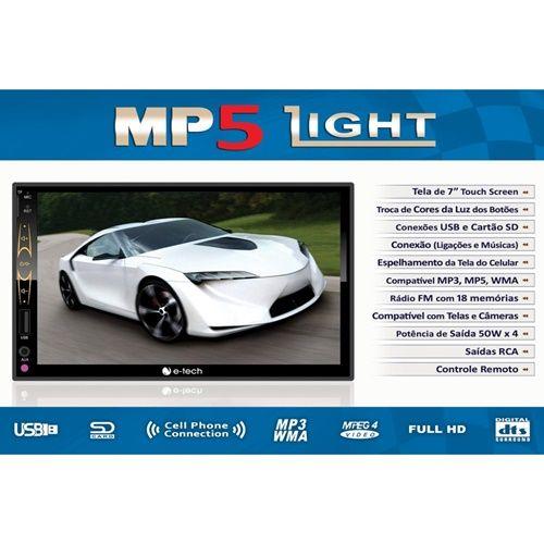 Imagem de Dvd Mp5 E Tech Weblink Youtube Usb Espelhamento Carro Auto