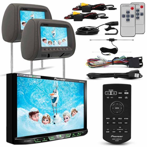 Imagem de DVD Pioneer AVH-X5880TV 7 Polegadas Celular Android  + Par Telas Encosto Cinza
