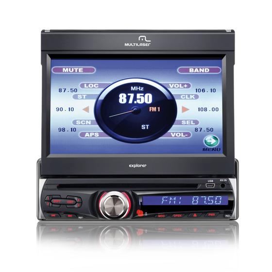 Imagem de Dvd Player Automotivo Multilaser Tela 7 Pol, Tv Gps Usb Aux, Am/Fm - P3156