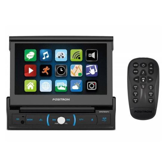 DVD Player Automotivo Pósitron SP6730DTV 1 Din 7" Bluetooth Retrátil TV