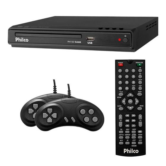 DVD Player Game com Entrada USB Frontal 2 Joystick PH150 Philco Dvd