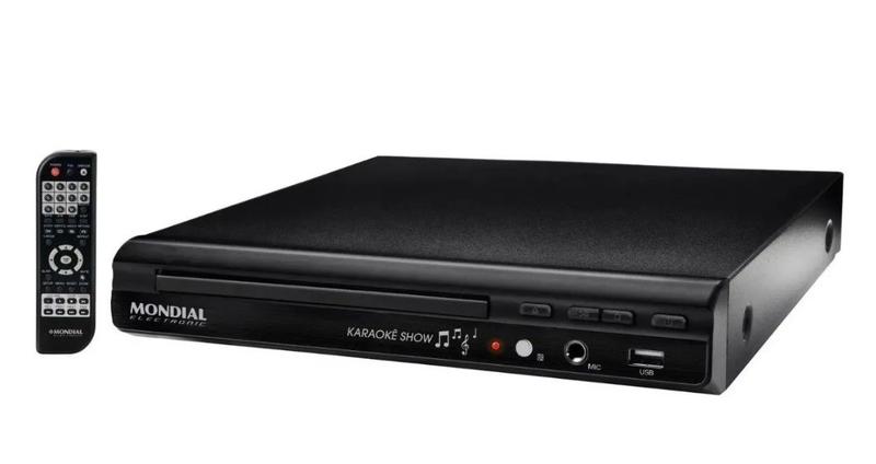 Imagem de DVD Player Mondial Bivolt Com Função Karaokê MP4/MP4 Ubs - D-20