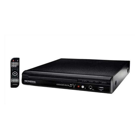 Imagem de DVD Player Mondial D 20 com Função Karaokê e USB Bivolt Loi