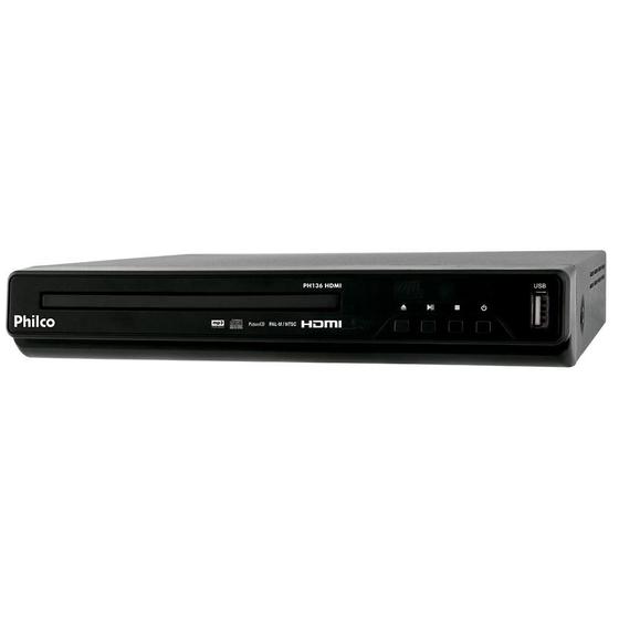 DVD Player Philco, HDMI, USB, Preto PH136 Dvd Player Magazine Luiza