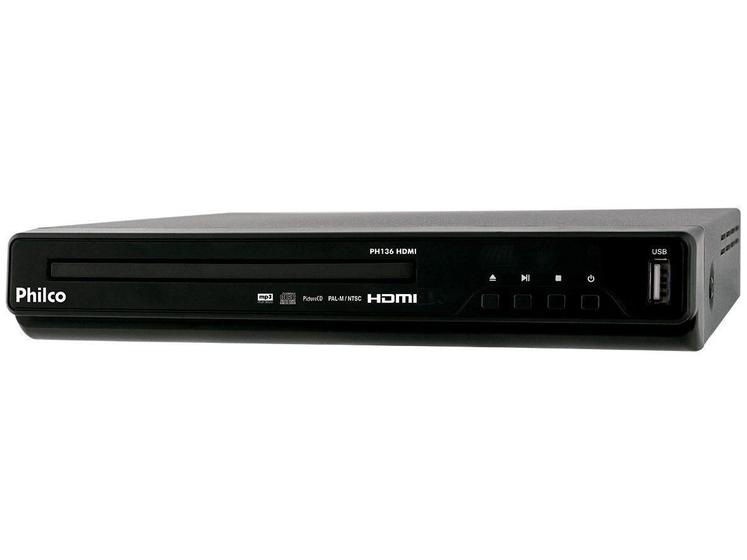 DVD Player Philco PH136 Entrada HDMI MP3 e JPEG Bivolt Dvd Player
