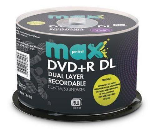 Imagem de Dvd+r 8.5 Gb Maxprint Printable 240minutos 8x Pacote 50 Unid