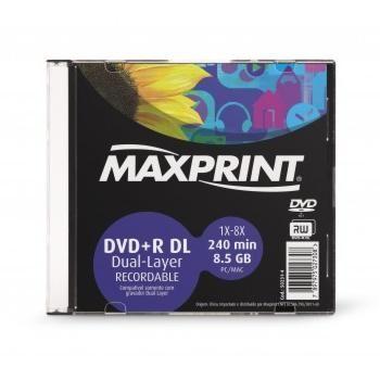 Imagem de DVD+R DL 8.5GB 8x - Dual Layer - Unidade - Maxprint 502314