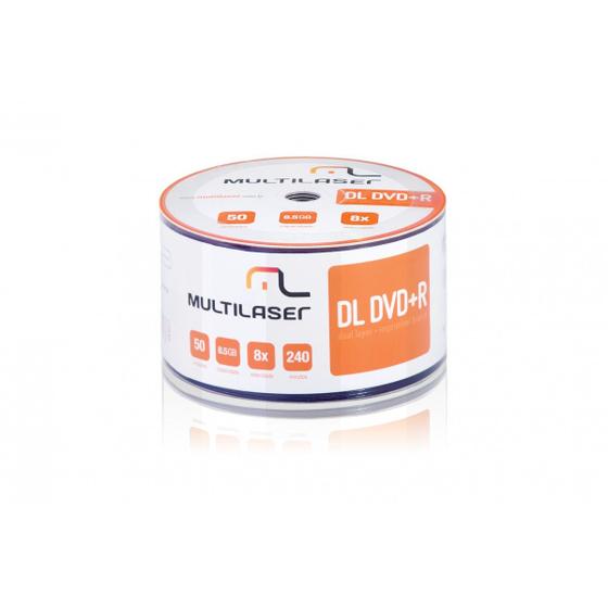 Imagem de DVD+R Dual Layer 8.5GB Multilaser Umedisc C/ 50 Unidades DV047